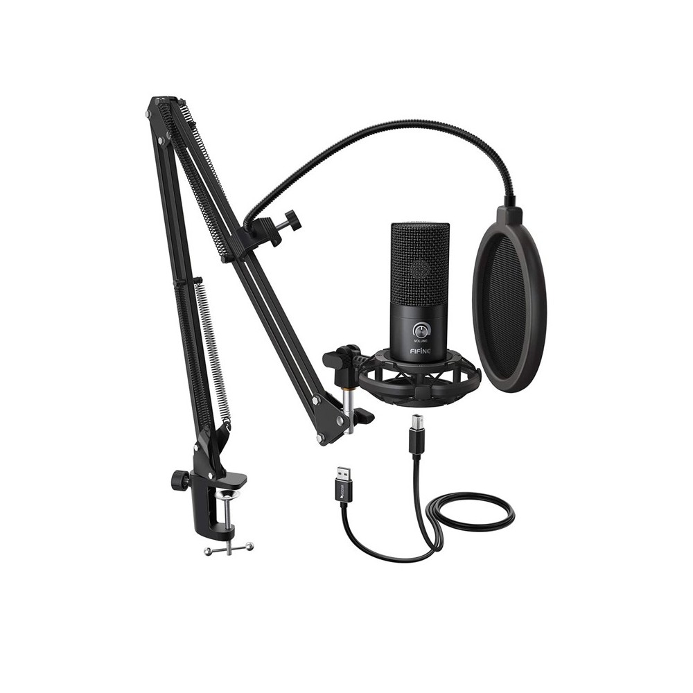 FIFINE T669 Kondensatorinio Mikrofono Komplektas | Black FIFINE T669 Kondensatorinio Mikrofono Komplektas | Black
