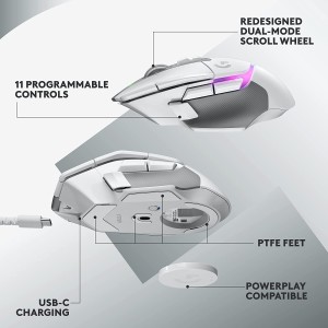 Logitech G502 X PLUS LIGHTSPEED Belaidė Žaidimų Pelė | White