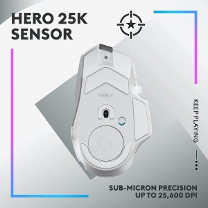 Logitech G502 X PLUS LIGHTSPEED Belaidė Žaidimų Pelė | White