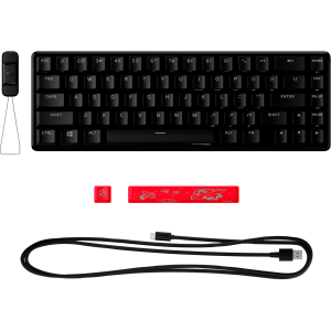 HyperX Alloy Origins 65 Žaidimų Klaviatūra | Black, HyperX Red