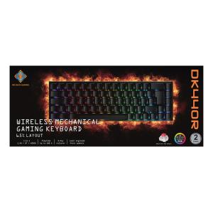 Deltaco DK440R Belaidė Žaidimų Klaviatūra | Black, Kailh Red