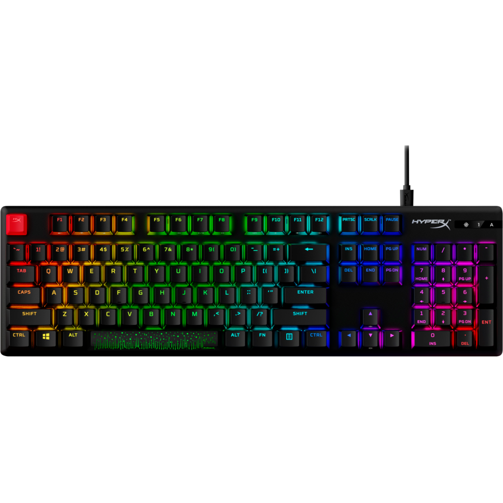 HyperX Alloy Origins PBT Žaidimų Klaviatūra | Black, HyperX Aqua HyperX Alloy Origins PBT Žaidimų Klaviatūra | Black, HyperX Aqua