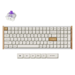 Keychron K4 HE Belaidė Žaidimų Klaviatūra | White, Gateron Magnetic Nebula