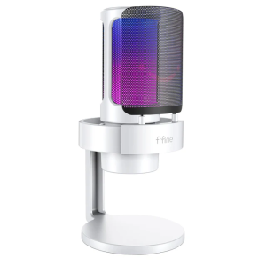 FIFINE AmpliGame A8 RGB Kondensatorinis Mikrofonas | White