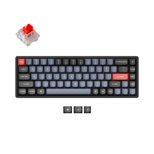 Keychron K6 Pro Belaidė Žaidimų Klaviatūra | Black, Gateron K Pro Red