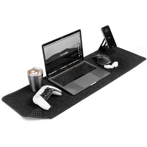 DELTAHUB Minimalistic Desk Mat Pelės Kilimėlis | M, Dark Grey