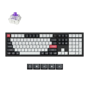 Keychron Q6 HE Belaidė Žaidimų Klaviatūra | Carbon Black, Gateron Magnetic Nebula