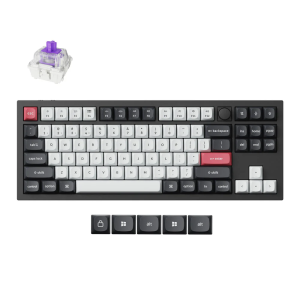 Keychron Q3 HE Belaidė Žaidimų Klaviatūra | Carbon Black, Gateron Magnetic Nebula
