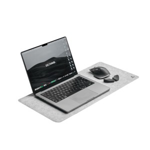 DELTAHUB Minimalistic Desk Mat Pelės Kilimėlis | S, Light Grey