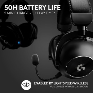 Logitech G PRO X 2 LIGHTSPEED Belaidės Žaidimų Ausinės | Black