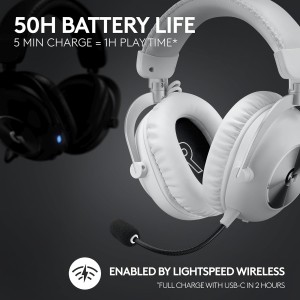 Logitech G PRO X 2 LIGHTSPEED Belaidės Žaidimų Ausinės | White