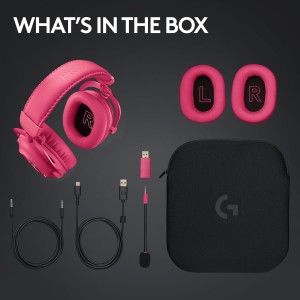 Logitech G PRO X 2 LIGHTSPEED Belaidės Žaidimų Ausinės | Pink