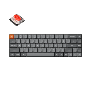 Keychron K7 Max Belaidė Žaidimų Klaviatūra | Black, Gateron Red