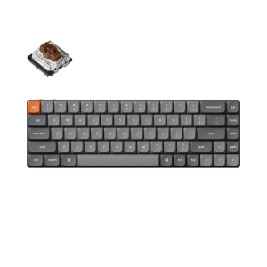 Keychron K7 Max Belaidė Žaidimų Klaviatūra | Black, Gateron Brown