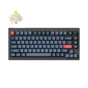 Keychron V1 Max Belaidė Žaidimų Klaviatūra | Carbon Black, Gateron Jupiter Banana