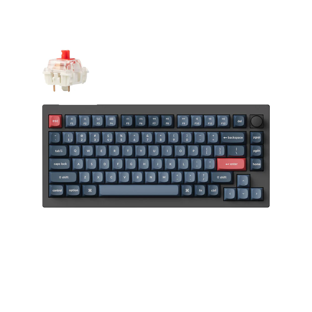 Keychron V1 Max Belaidė Žaidimų Klaviatūra | Carbon Black, Gateron Jupiter Red Keychron V1 Max Belaidė Žaidimų Klaviatūra | Carbon Black, Gateron Jupiter Red