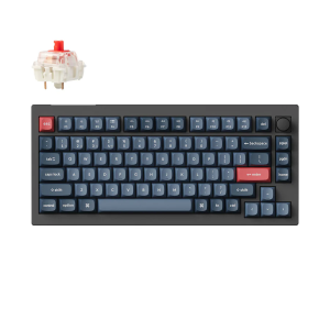 Keychron V1 Max Belaidė Žaidimų Klaviatūra | Carbon Black, Gateron Jupiter Red