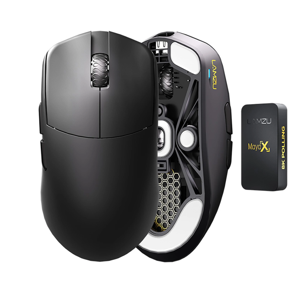 Lamzu MAYA X 8K Belaidė Žaidimų Pelė | Charcoal Black