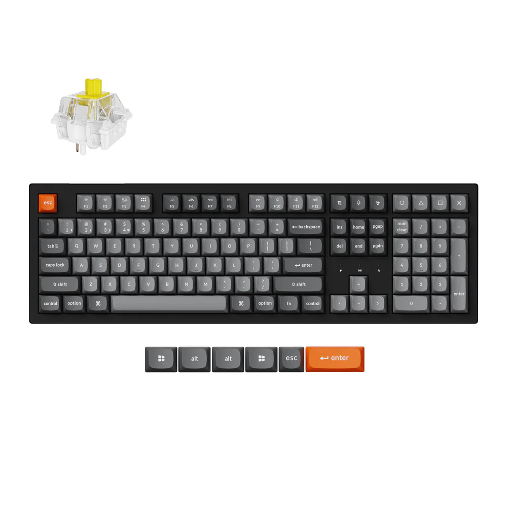 Keychron K10 Max Belaidė Žaidimų Klaviatūra | Black, Keychron Super Banana Keychron K10 Max Belaidė Žaidimų Klaviatūra | Black, Keychron Super Banana