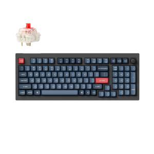Keychron V5 Max Belaidė Žaidimų Klaviatūra | Carbon Black, Gateron Jupiter Red