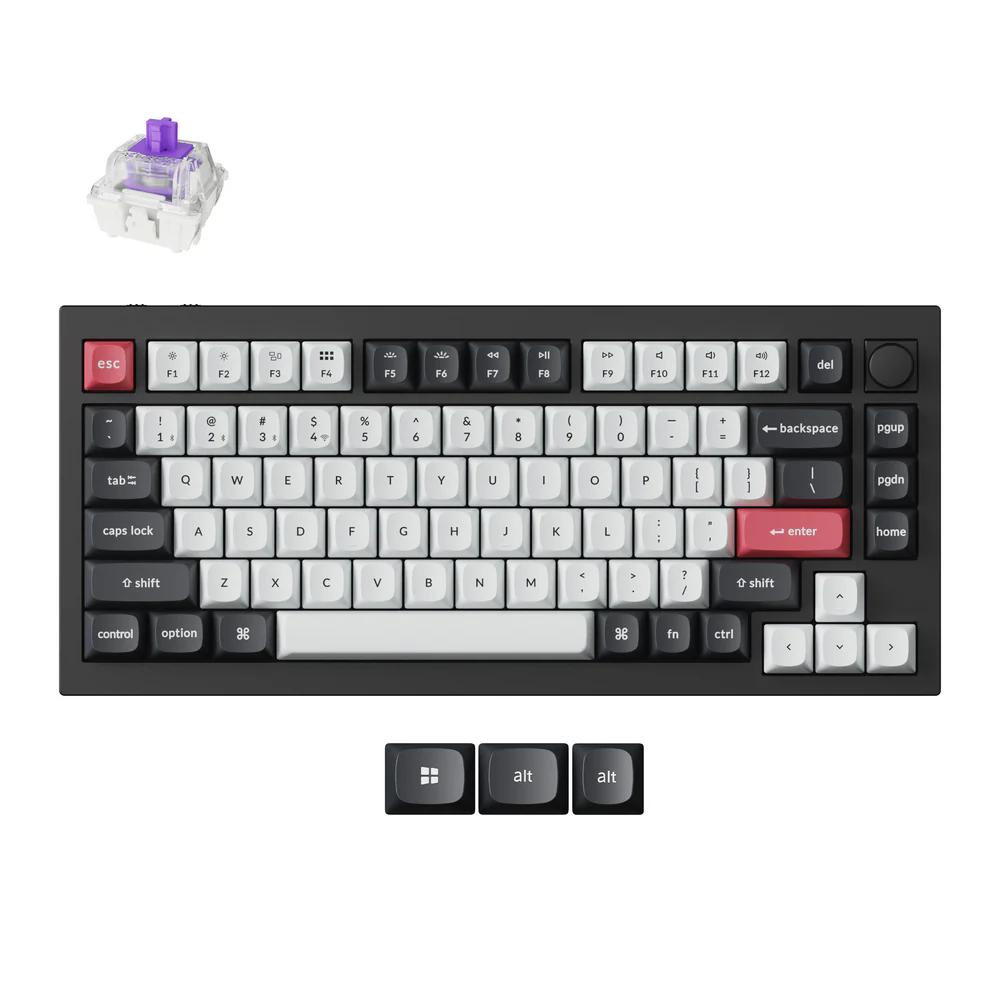 Keychron Q1 HE Belaidė Žaidimų Klaviatūra | Carbon Black, Gateron Magnetic Nebula Keychron Q1 HE Belaidė Žaidimų Klaviatūra | Carbon Black, Gateron Magnetic Nebula