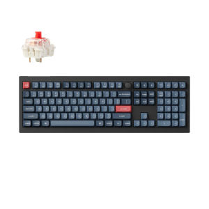 Keychron V6 Max Belaidė Žaidimų Klaviatūra | Carbon Black, Gateron Jupiter Red