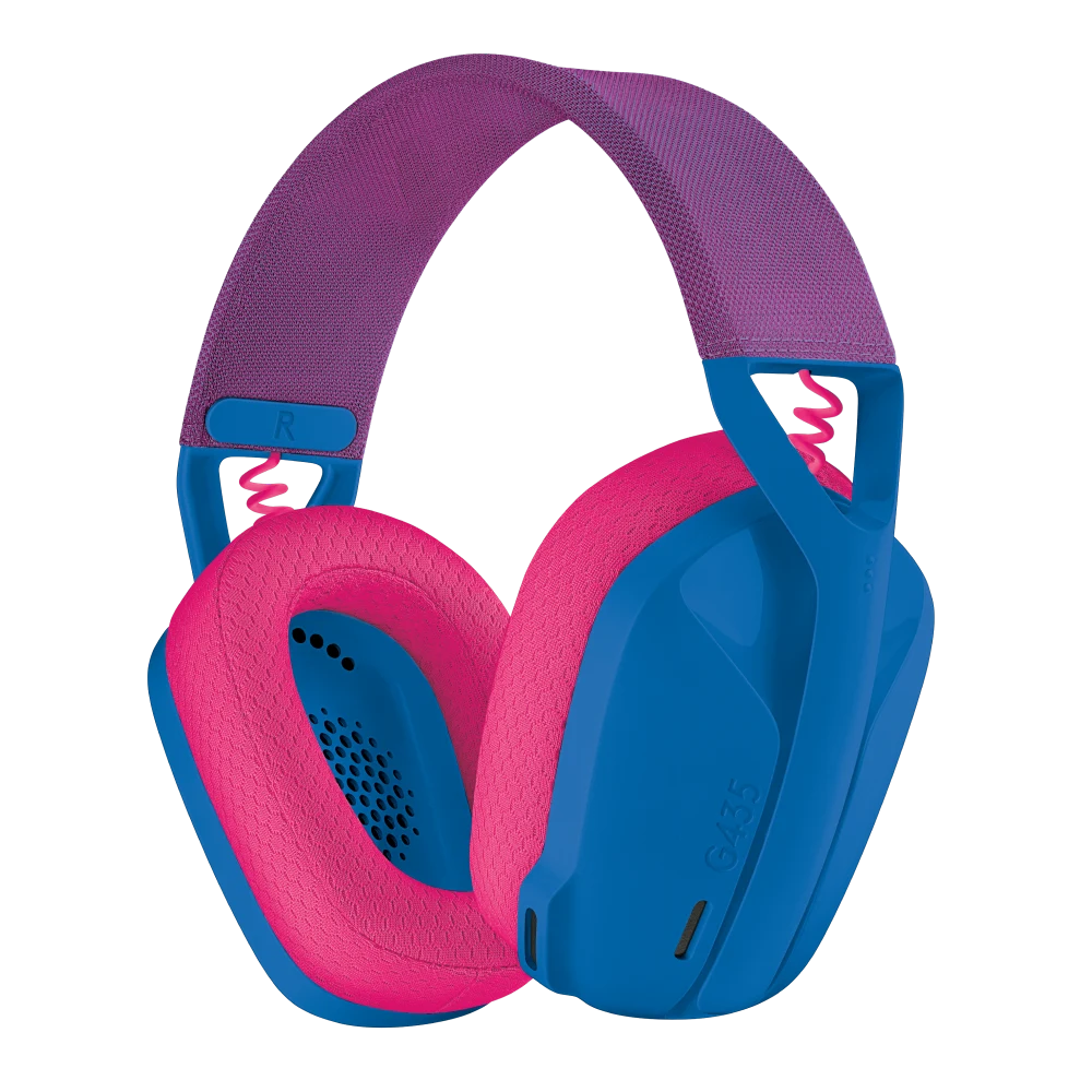 Logitech G435 LIGHTSPEED Belaidės Žaidimų Ausinės | Blue and Raspberry