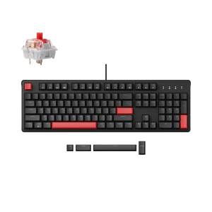 Lemokey X3 Žaidimų Klaviatūra | Black, Keychron Red