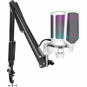 FIFINE AmpliGame A6T RGB Kondensatorinis Mikrofonas | White